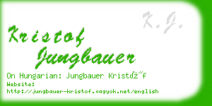 kristof jungbauer business card